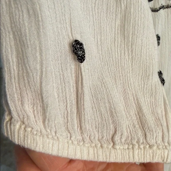 Free People Women’s Maxi Dress White with Black Floral Design - Picture 5 of 9